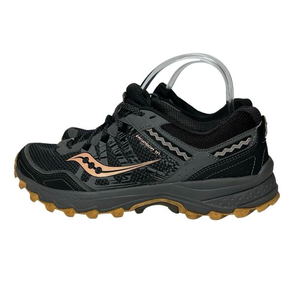 Saucony athletic Running Shoes - Black peach and Gray 10 - Picture 1 of 12
